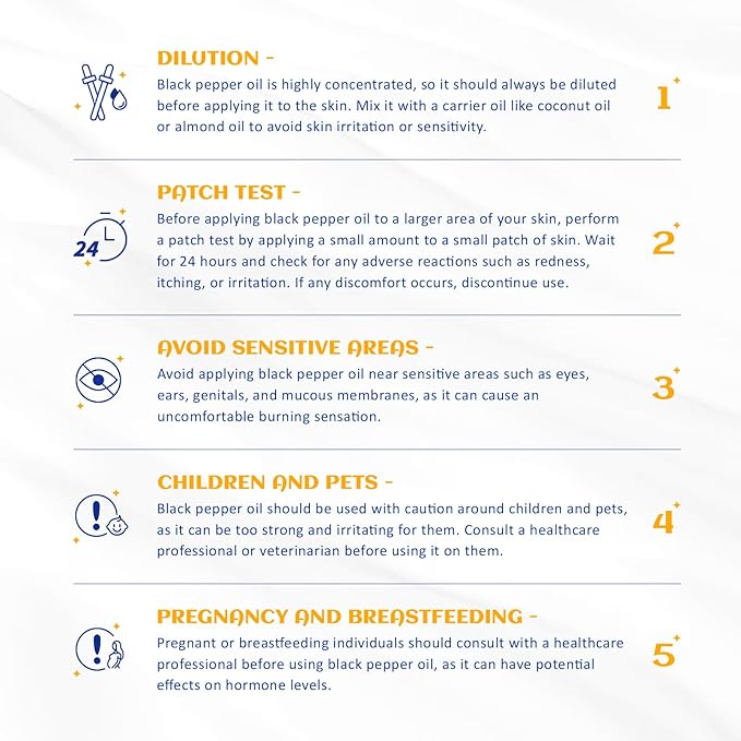 HIQILI 1 Fl Oz Black Pepper Essential Oil, 100% Pure Natural for Aromatherapy, Diffuser - 30 ML-BrightBean Baby