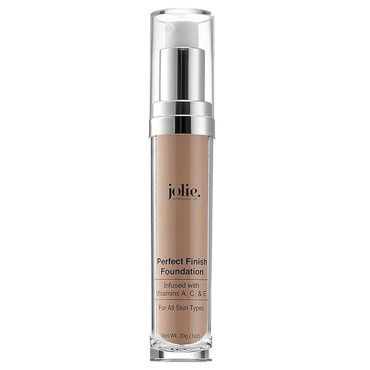 Jolie Perfect Finish Liquid Foundation Makeup SPF 15 Oil Free (LC2)-BrightBean Baby