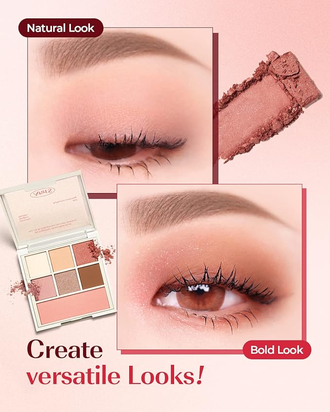 AMTS Off Sienna & Authentic Amber Eyeshadow Palettes Set, Valentine's gifts for teen girls, women | Matte Shimmer Metallic, Long Lasting-BrightBean Baby