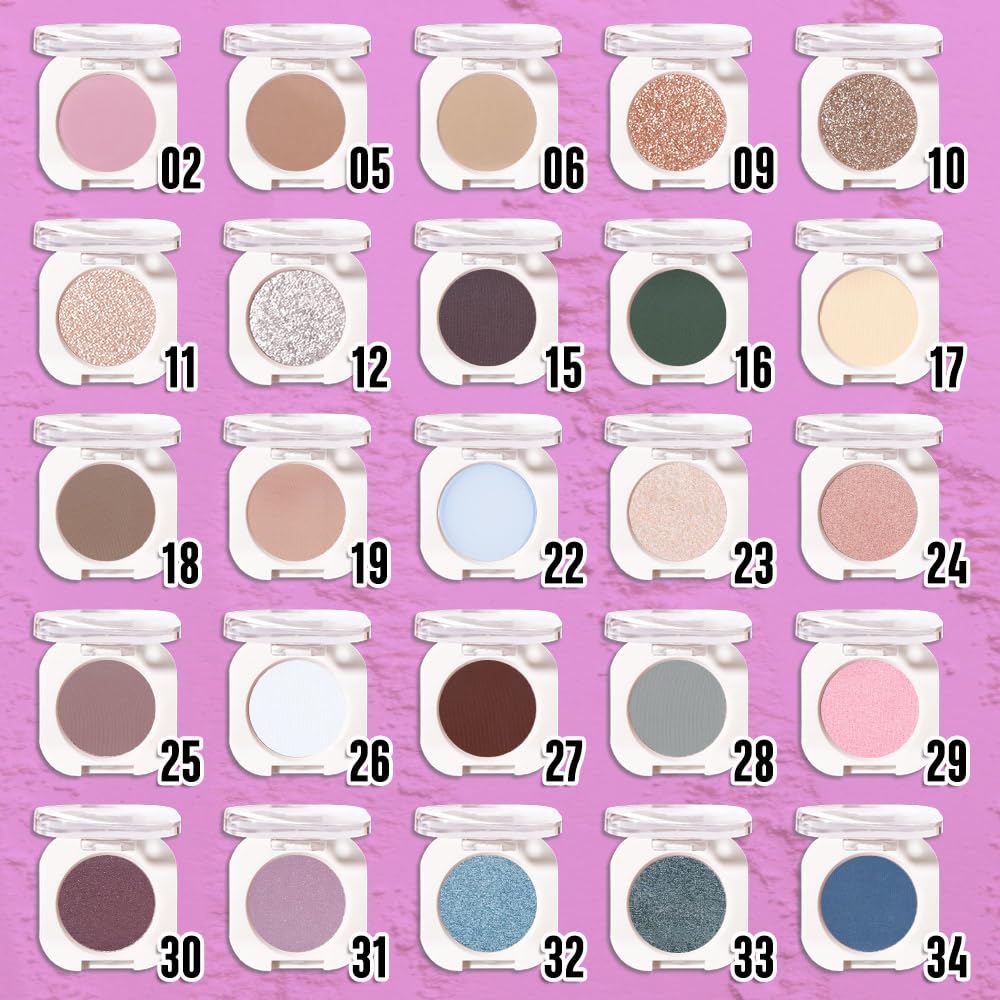 Single Matte Eye Shadow Palette Makeup, Violet Purple Eyeshadow for Women Halloween Birthday Party Wear, Monochrome Eye Shadow Makeup, Pigmented Waterproof Sombras Para Ojos, 31-BrightBean Baby