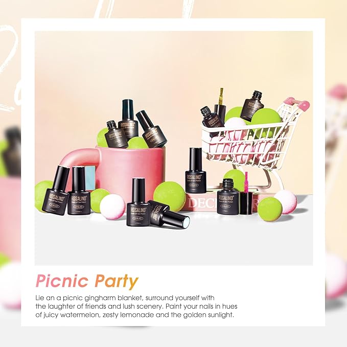 ROSALIND Glitter Gel Nail Polish, 8 Color Gold Glitter Gel Polish Sparkle Diamond Effect Sparkling Collection Soak Off Led Nail Art DIY Salon Gifts For Women-BrightBean Baby