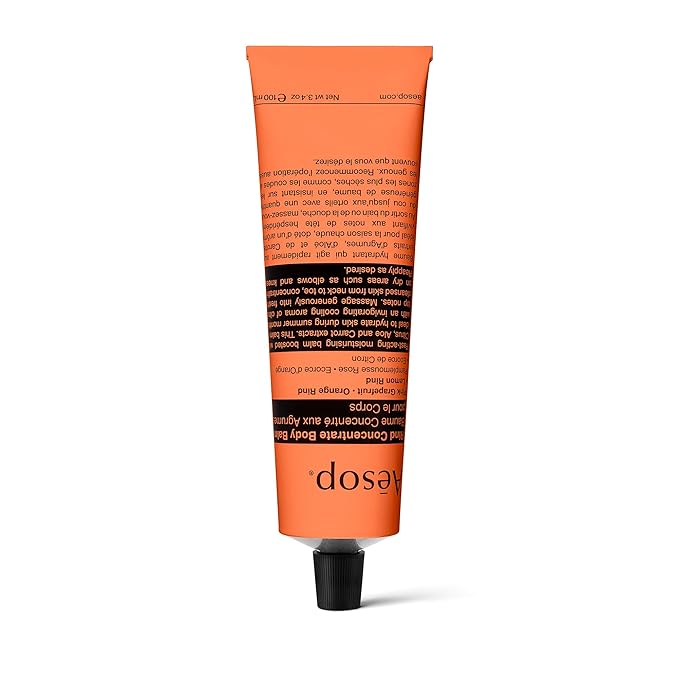 Aesop Rind Concentrate Travel Body Balm | Nourish and Smooth Skin with Shea and Cocoa Butter | Aloe Vera Juice to Soothe and Hydrate | 3.4oz / 100mL-BrightBean Baby