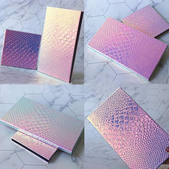Mermaid Fish-Scale Pattern Change Empty Magnetic Eyeshadow Blush Highlighters Palette makeup tools 10x10cm-BrightBean Baby