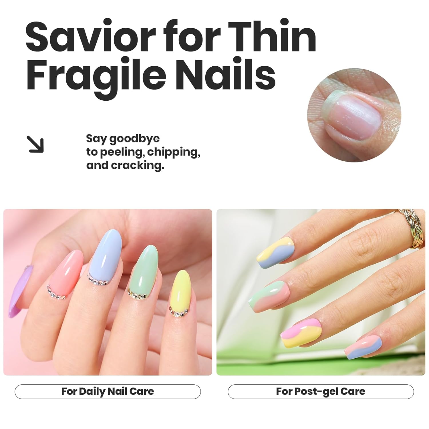 Beetles Pastel Nail Polish Set -6 Colors Pink Blue Yellow Nude Pink Purple Nail Polish Set Quick Dry Finger DIY Air Dry Nail Art Salon Home Pastel Reverie Gift for Women-BrightBean Baby