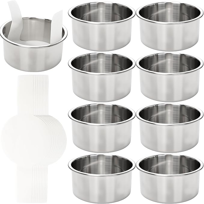 9 Pack 4 Inch Cake Pan Set with 100 Easy Lift Paper Liners Mini Round Cake Pan Stainless Steel Baking Pans for Birthday Wedding Party Oven Dishwasher Safe