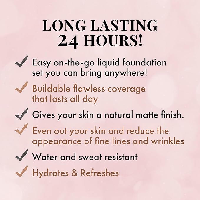 MagicMinerals AirCushion Foundation & Liquid Silk Primer by Jerome Alexander, Makeup with Skincare Active Ingredients, Full Buildable Coverage (Dark)-BrightBean Baby