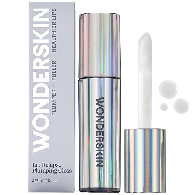 Wonderskin Lip Relapse Plumping Gloss – Lip Plumper Gloss for Fuller-Looking Lips with Hydrating, Non-Sticky, High-Shine Finish-BrightBean Baby