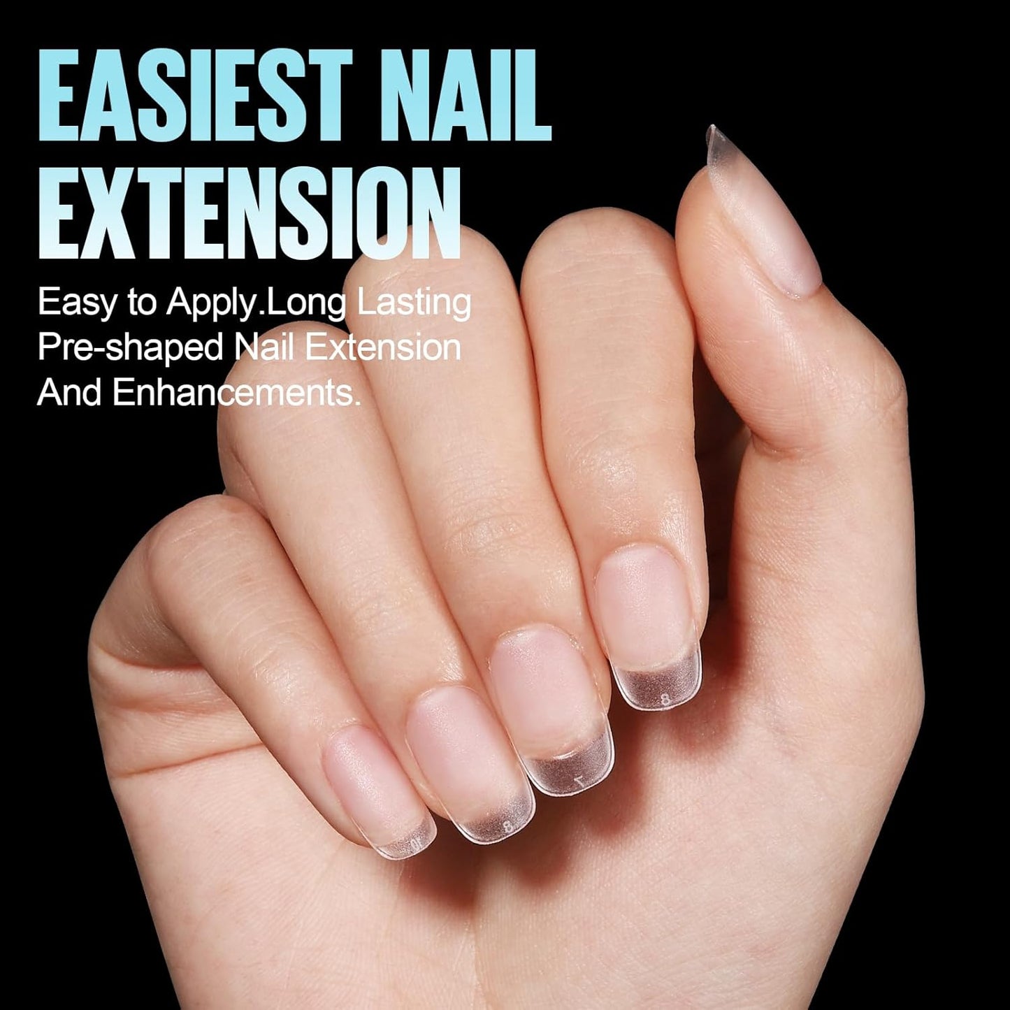 TOMICCA Short Oval Gel Tips, Oval Gel Nail Tips, No File Full Cover Press On Nails, Double Sided Matte Nail Tips, 360Pcs 15 Sizes Professional Nail Salon Manicure at Home for Girls and Women-BrightBean Baby