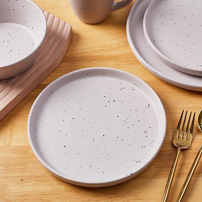 Stone Lain Jade Stoneware Dinnerware 16-Piece Service for 4, Taupe