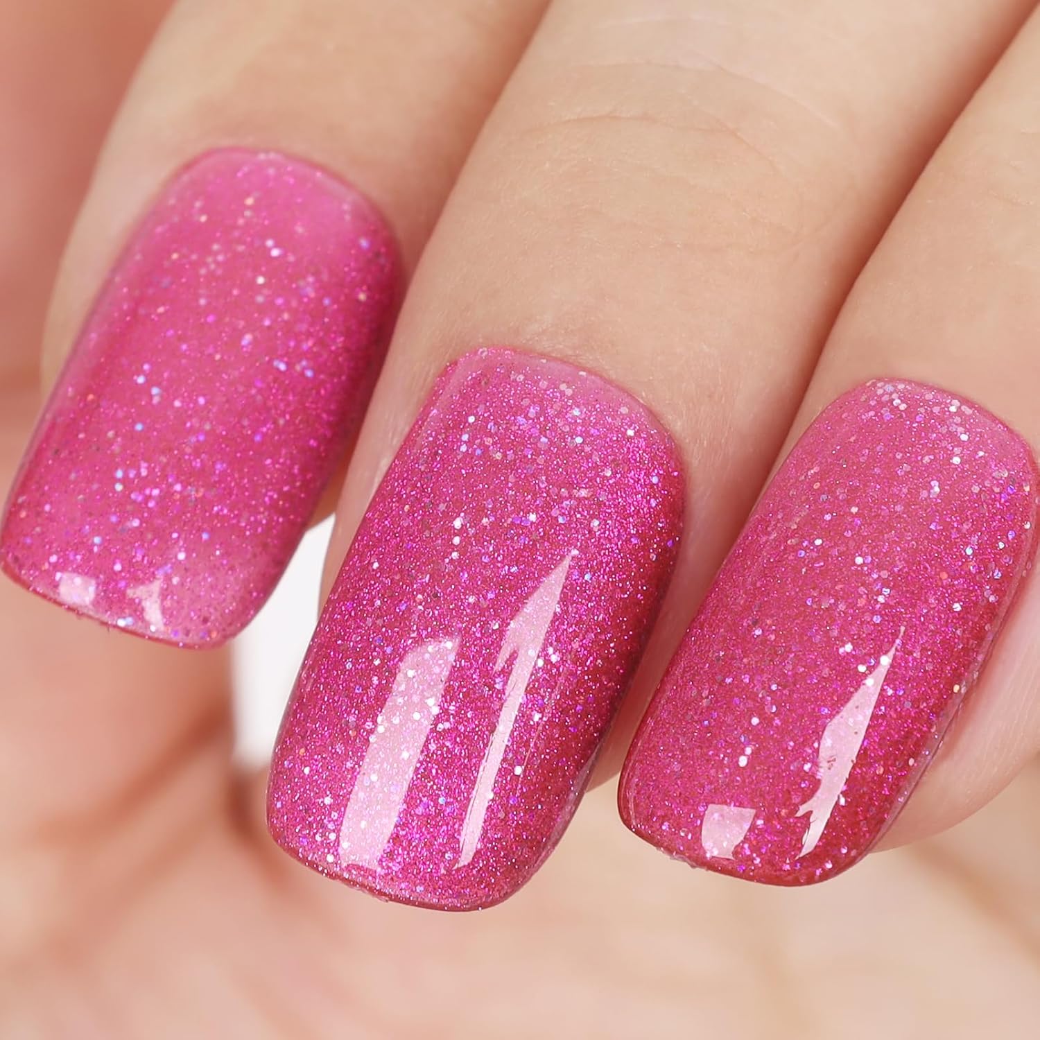 Pink Cat Eye Gel Nail Polish,Iridescent Quicksand Galaxy Holographic Pink Cateye Gel Polish with Magnet, fuchsia Gel Shimmer Velvet Soak Off Uv Led Home Diy Manicure - GP0105-BrightBean Baby