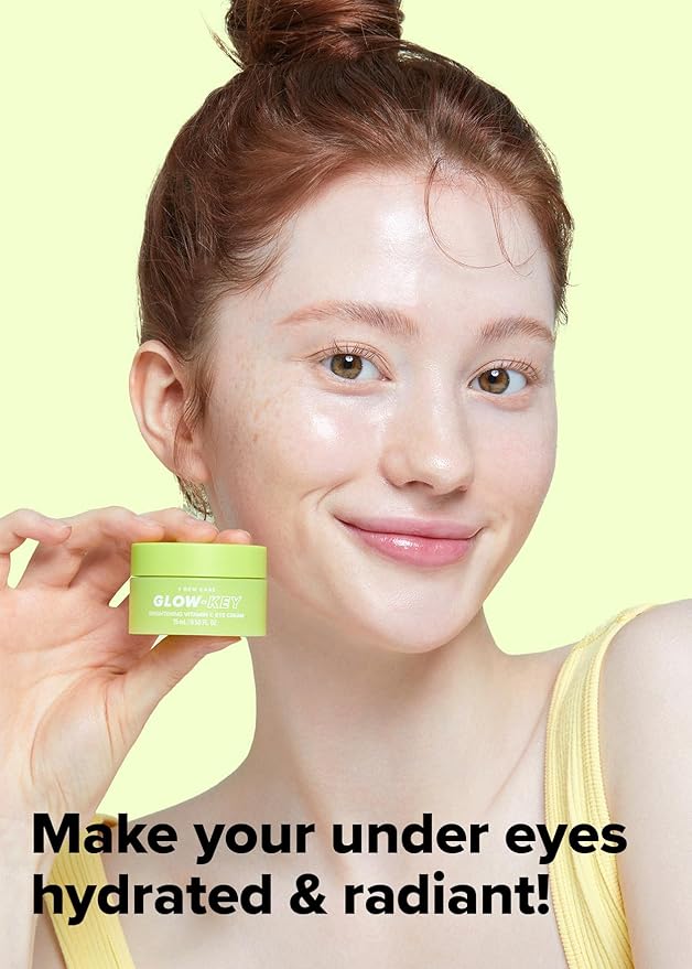 I DEW CARE Vitamin C depuffing Eye Cream with Eye Roller Set | Korean Skin Care Dark Circles Under Eye Treatment with Hyaluronic Acid, Niacinamide | 0.50 Fl Oz | Not Tested on Animals-BrightBean Baby