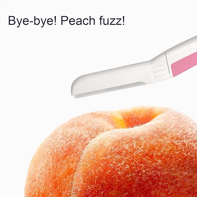Face Razors for Women, Dermaplane Razor for Women Face, Eyebrow Razor, Dermaplaning Tool, Skin Safe Microblades, Peach Fuzz Remover (12ct, Pearl Blush)-BrightBean Baby