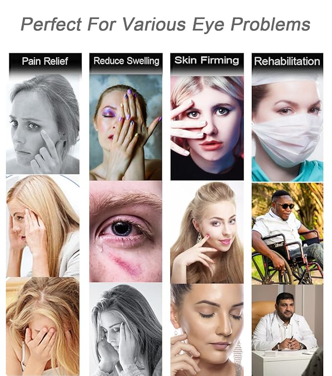 Ice Under Eye Patches Eye Mask Lip Care Gel Pads Treatment Mask Lip Mask, Cooling Eye Lip Gel Masks Cold Hot Therapy for Wrinkles Firming Swelling Cosmetic Bruising Reusable 7 Pack-BrightBean Baby