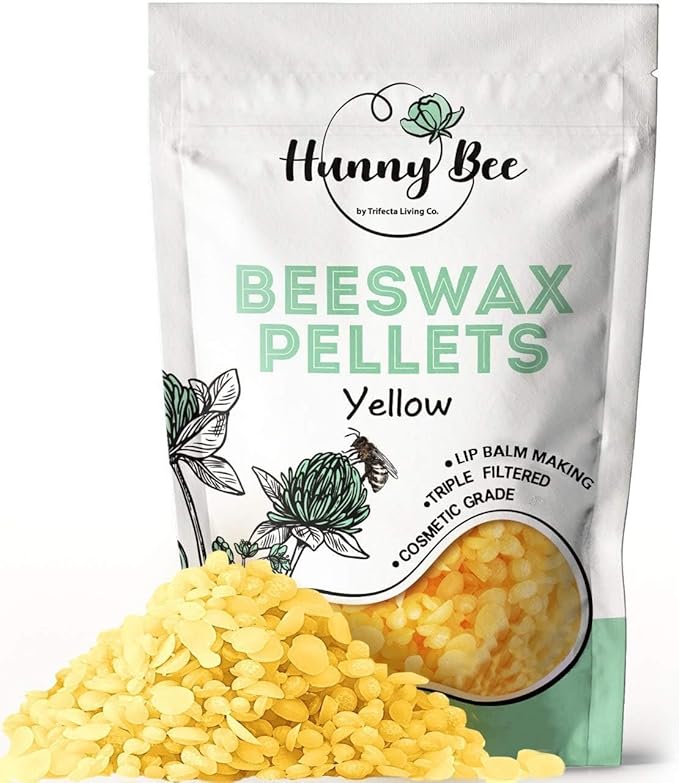 Trifecta Living Co.'s Beeswax Pellets - 100% Pure Bees Wax Perfect for DIY Candles, Skincare, and More! Discover The Creative Possibilities with Our Versatile, Pure Beeswax Pellets, (Yellow, 1lb)-BrightBean Baby