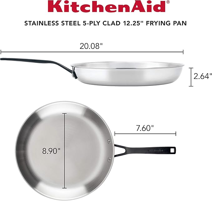 KitchenAid 5-Ply Stainless Steel Fry Pan 12.25"