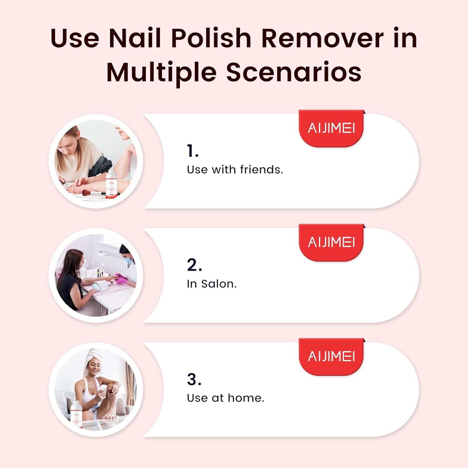 AIJIMEI Nail Polish Remover Kit, 4 Fl Oz Nail Polish Remover for Soak Off Gel Nail Polish Acrylic Nails Dipping powder Remover for Home DIY or Nail Salon-BrightBean Baby