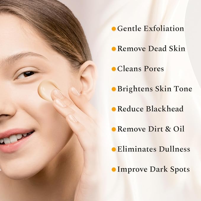 Vitamin C Face Scrub Face Exfoliator Cream Brightening Facial Scrub Exfoliating Facial Wash Microdermabrasion Facial Scrub, Gently Exfoliate Dirt and Dead Skin Cells, Improve Dark Spot, 140g/5oz-BrightBean Baby