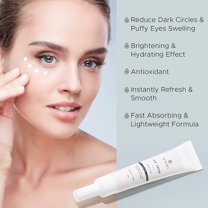 Japanese Anti Aging Firming Eye Cream - Anti Wrinkles & Puffiness - Minimize Bags Under Eyes Fine Lines & Dark Circles - Hydrating and Brightening with Collagen & Arginine (0.35 Fl Oz -10 g)-BrightBean Baby