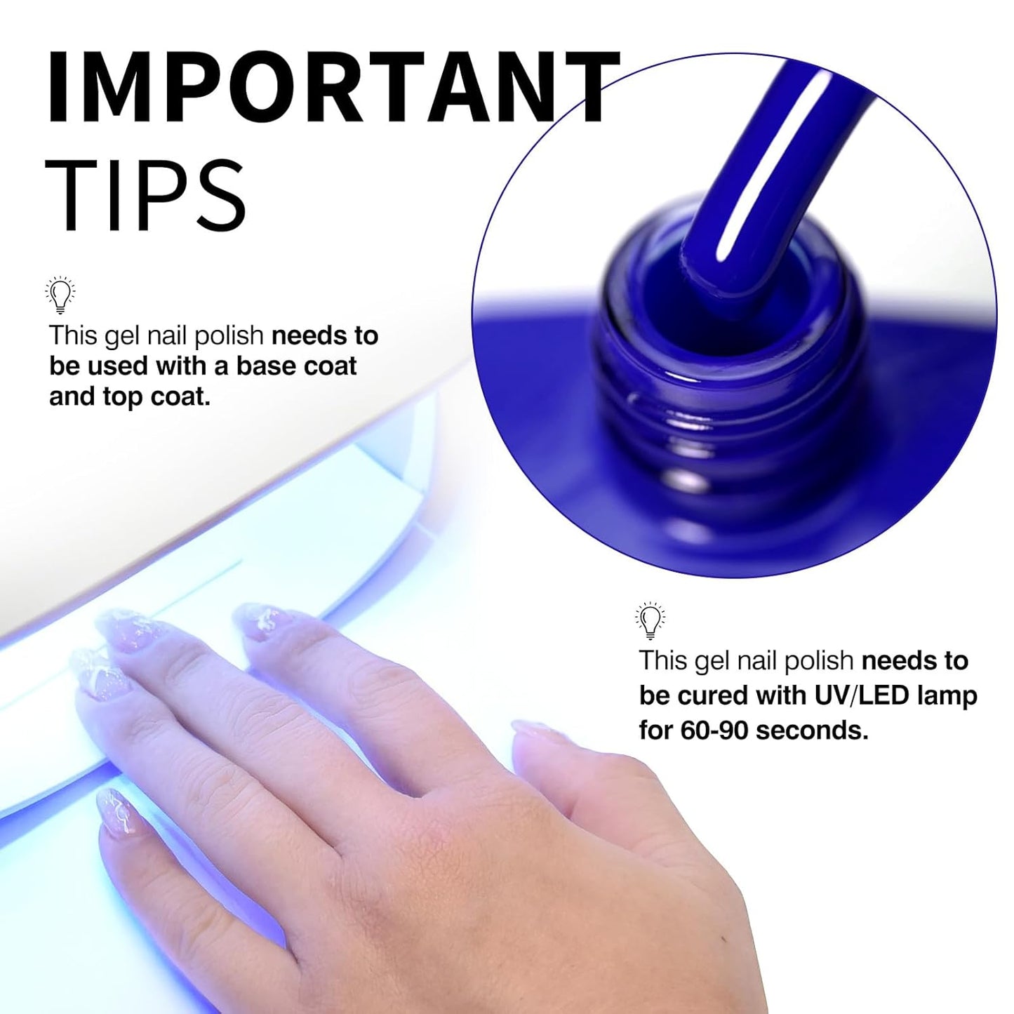 CANNI Royal Blue Gel Nail Polish – Classic Deep Navy Blue UV LED Soak Off High Gloss, Long Lasting Nail Polish Gel for Salon and Home Manicure-BrightBean Baby