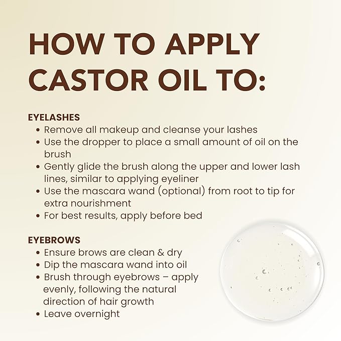 BodyJ4You Castor Oil Eyelashes Eyebrows - 100% Pure Natural USDA Organic Cold Pressed - Hydrating Skin Hair Growth Oil Lashes Scalp - Non-GMO Hexane Free Carrier Unrefined (2 Fl Oz (60 ml) - KIT)-BrightBean Baby