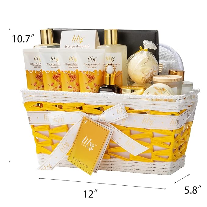 Fathers Day Gifts for Men Dad - 18-Piece Luxury Bath & Body Gift Basket Set for Women, Spa Gift Basket Self Care Gifts for Her & Him | Mothers Day, Christmas, Birthday Gifts, All Occasion Present-BrightBean Baby