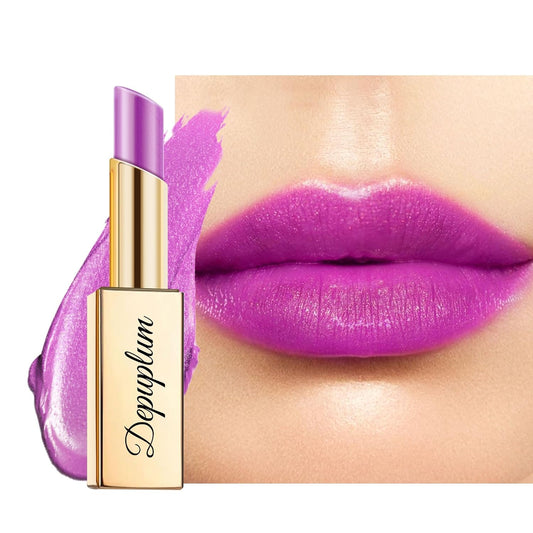 Purple Lipstick Moisturizing for Women Shimmer Tinted Lip Balm Hydrating Nourishing Lip Gloss Vegan& Cruelty Free Lip Makeup, ZG122 Sweet-BrightBean Baby