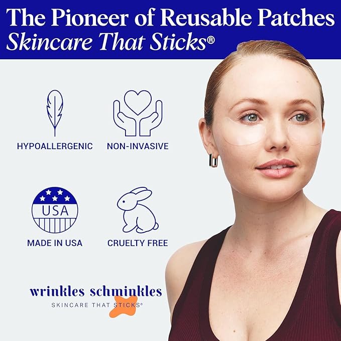 Wrinkles Schminkles Under Eye Patches - Rejuvenate Wrinkles with Medical Grade Silicone Reusable Anti-Wrinkle Patches for Under Eye Treatment, Banish Dark Circles (3 Pairs)-BrightBean Baby
