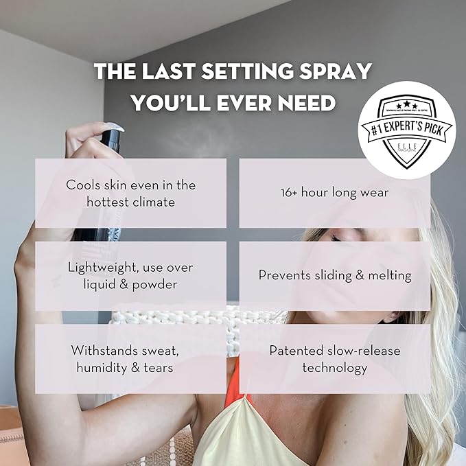 Skindinavia The Makeup Finishing Spray, Oil Control Makeup Setting Spray, All-Day Wear, Long-Lasting Up to 16+ Hours, Heat-Resistant & Waterproof, Fine Mist, 8.0 Oz-BrightBean Baby