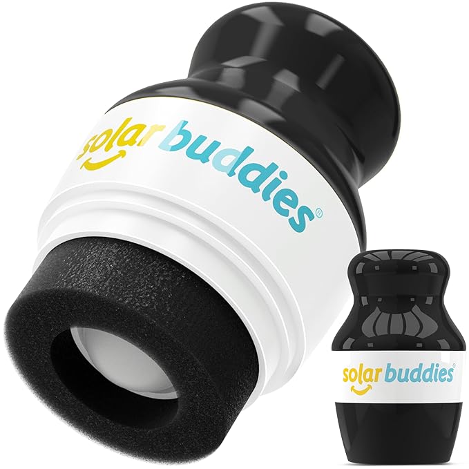 Solar Buddies Sunscreen Applicator - Single Black - Refillable Roll on Sponge Sunscreen, Suncream & Lotion Applicator For Kids, Adults & Families - Holds 3.4fl oz, Perfect Size for Travel-BrightBean Baby