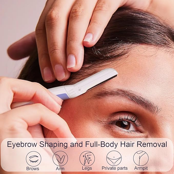 Face Razors for Women, Dermaplane Razor for Women Face, Eyebrow Razor, Dermaplaning Tool, Skin Safe Microblades, Peach Fuzz Remover (9ct, Aegean Frost)-BrightBean Baby