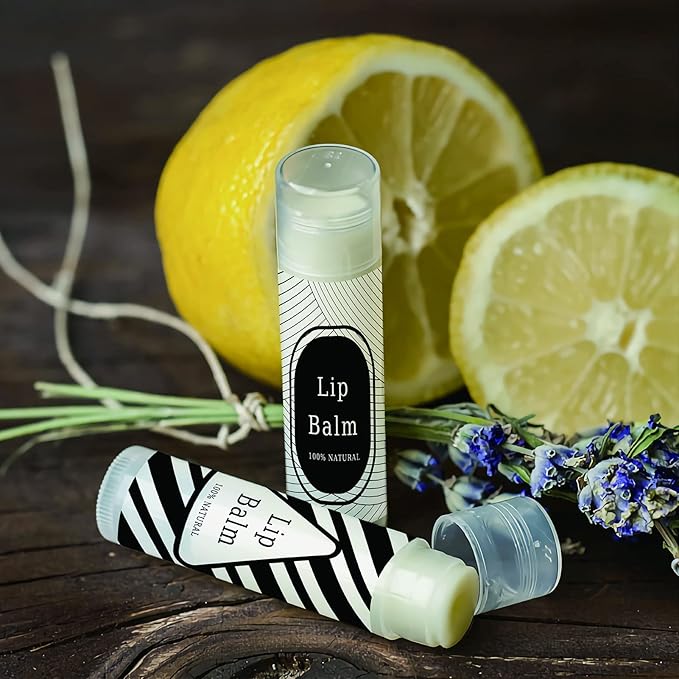 CRASPIRE Lip Balm Labels 80pcs Homemade Lip Balm Labels 2” Clear Lip Balm Labels for Tubes Printable Waterproof Lip Balm Stickers Labels for Lip Balm Handcream Candle Container（Geometry）-BrightBean Baby