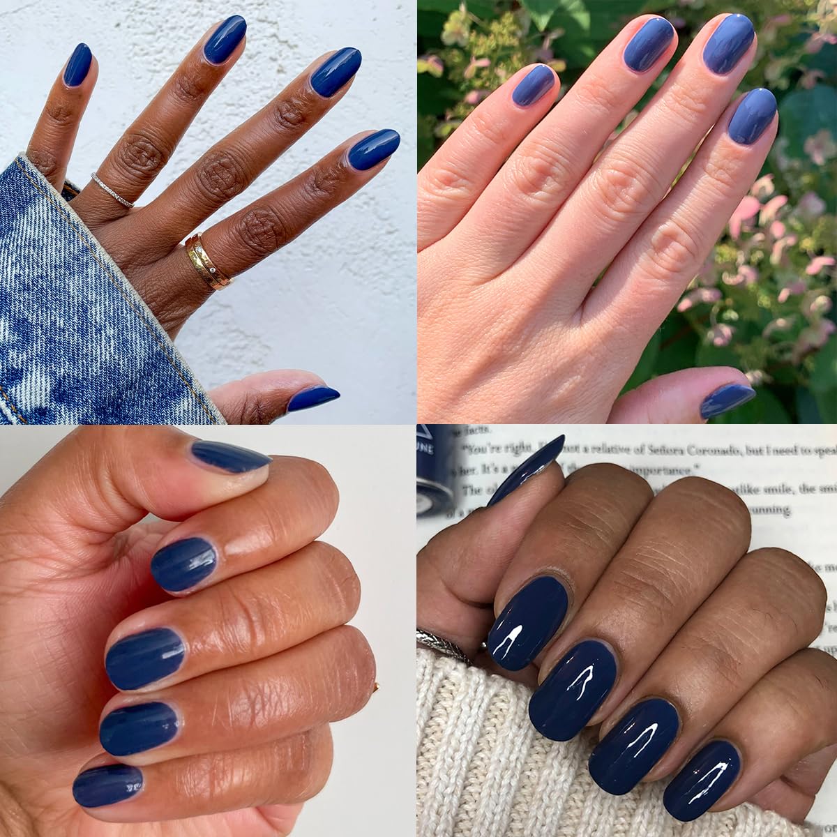 Olive & June Long Lasting Nail Polish | Gel-Like Finish No Lamp Needed | Lasts up to 10 days |Salon-Quality Color at Home |15-Free Vegan Cruelty-Free Chip-Resistant Shine |Social Studies Gunmetal Blue-BrightBean Baby