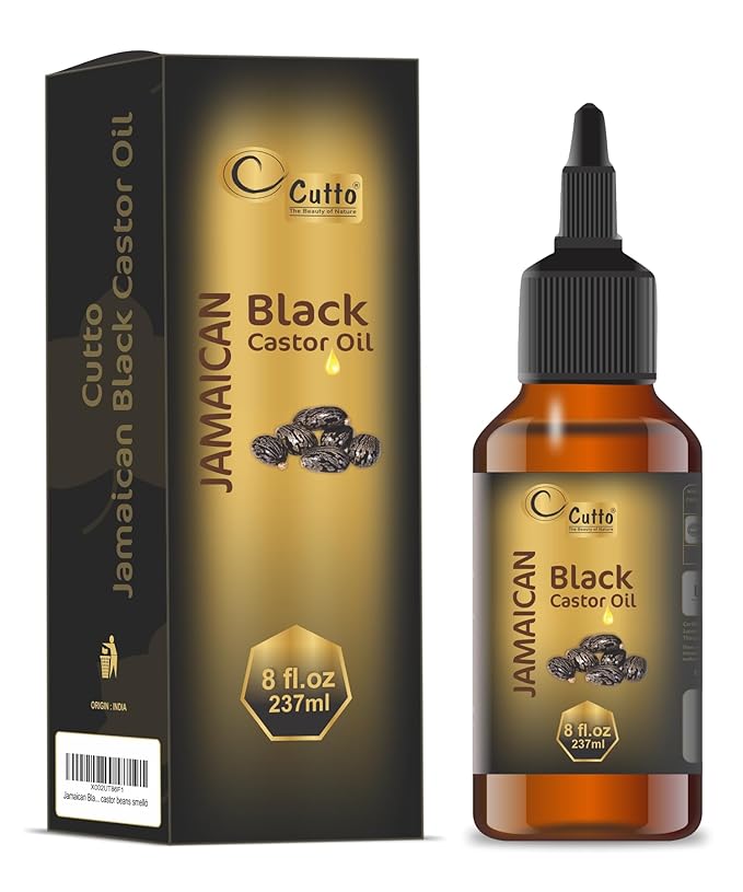 CUTTO -THE BEAUTY OF NATURE Jamaican Black Castor Oil (8 fl oz/ 237 ml),Traditional Handmade with Typical and Traditional roasted castor beans smell…-BrightBean Baby