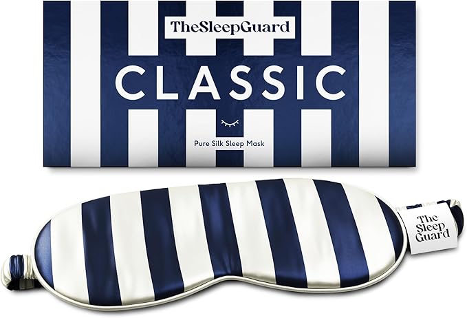 Pure Silk Sleep Mask [100% 6A Mulberry Silk, 22 Momme] Light Blocking Travel Essentials. Eye Masks for Sleeping. Black Oeko-Tex Blindfold. Eye Covers for Men & Women-BrightBean Baby