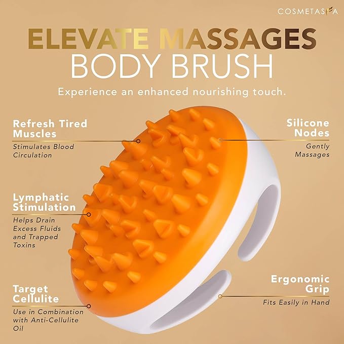 Cellulite Massage Oil, Gel & Mitt - Natural Hot Cream Massage Gel, Oil & Massager - Firm, Tone, Tighten & Moisturize Skin. Soothes Muscles (16.9 oz)-BrightBean Baby
