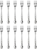 New Star Foodservice 58680 Stainless Steel Rose Pattern Oyster Fork, 5.8-Inch, 12 pieces