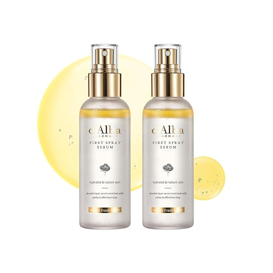 [2 Bottles] d'Alba Italian White Truffle First Spray Serum, Vegan Skin Care, Hydrating Face Moisturizer, Glow Serum for Radiant Skin, Non Comedogenic, All In One Mist (6.76 oz.)-BrightBean Baby