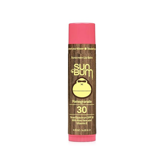 Sun Bum SPF 30 Sunscreen Lip Balm | Vegan and Cruelty Free Broad Spectrum UVA/UVB Lip Care with Aloe and Vitamin E for Moisturized Lips | Pomegranate Flavor |.15 oz-BrightBean Baby