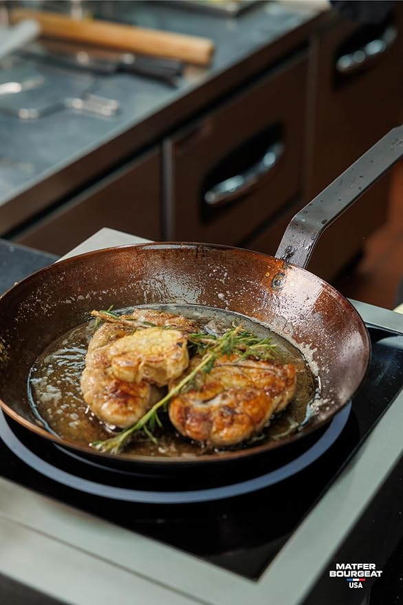 Matfer Bourgeat Black Carbon Steel Frying Pan, 11"
