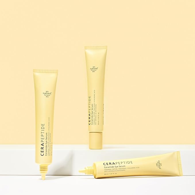 [So'natural Powder4room] Cera Peptide Eye Serum, 1 fl oz (30ml) | Eye Serum | Eye Cream | Korean Eye Cream | Korean Eye Serum | Peptide Serum | Under Eye Serum-BrightBean Baby