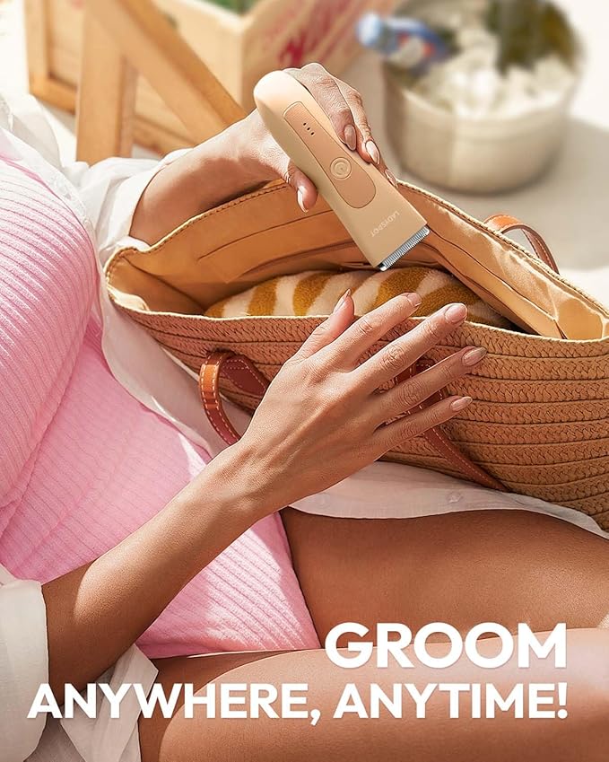 LADYSPOT™ Finishing Trimmers, Electric Shaver for Women, Hair Trimmer for Womens, Shaving & Grooming Sets Kit with 3 Guard and Replaceable Ceramic Blade Heads, Waterproof Wet/Dry(Orange)-BrightBean Baby