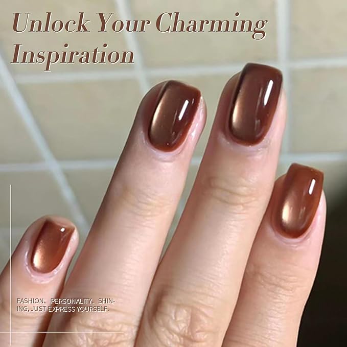 Born Pretty Cat Magnetic Eye Gel Nail Polish, Fall Winter Retro Cat Magnetic Gel, Pink Brown Blue Gray Green Magnetic Soak Off Nail Art Salon Manicure Home Gift 7ML 6PCS-BrightBean Baby