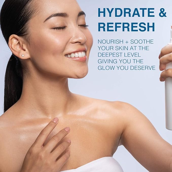 | Face & Body Mist Spray - Hydrating Coconut Water With Moisturizing Hyaluronic Acid | Instant Cooling, Conditoning, Hydrating | 8 FL OZ-BrightBean Baby
