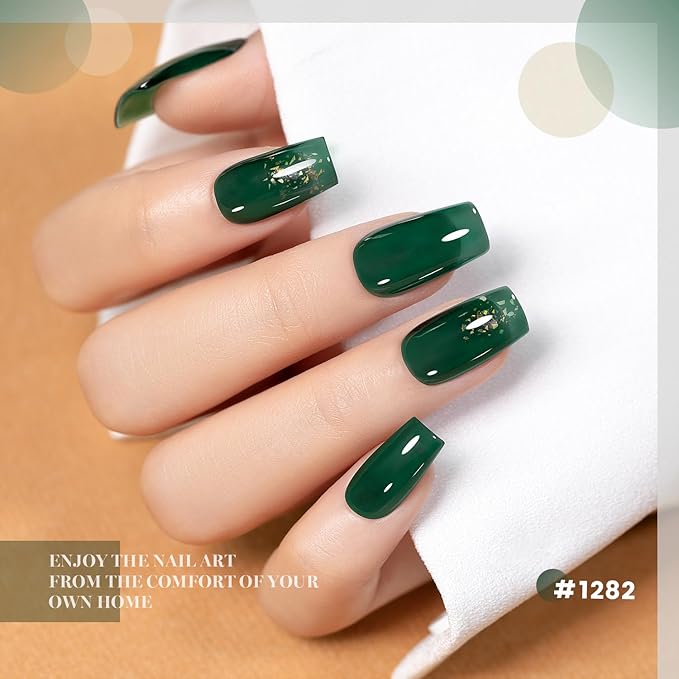 RARJSM Jelly Stained Glass Gel Nail Polish Set 6pcs Clear Amber Yellow Cherry Red Orange Olive Green Crystal Transparent Series Sheer Gel Varnish Curing Requires Soak off Home Salon French Manicure-BrightBean Baby