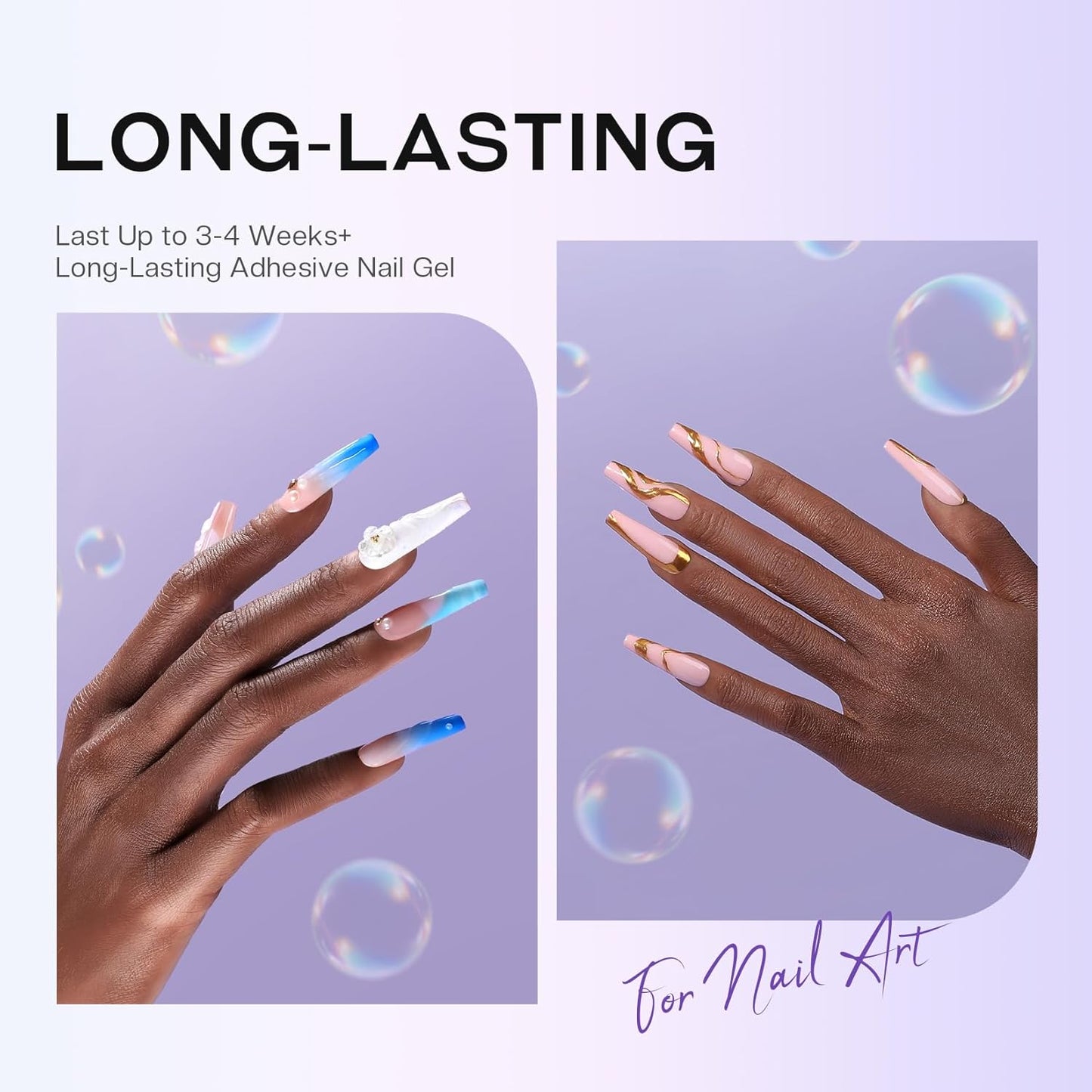 Nail Rhinestone Solid Glue: 30g Super Strong Gel for Nail Gems Charms No Wipe Clear Gel for 3D Nail Art DIY Nail Designs Nail Tech Must Supplies-BrightBean Baby