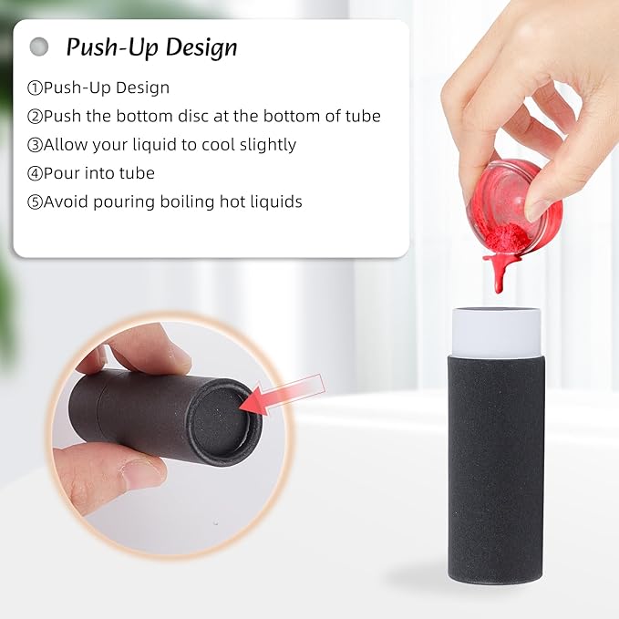 NICENEEDED 10 Pcs Paperboard Lip Balm Tubes, Paper Lipstick Tube, Cardboard Empty Lip Gloss Container Solid Perfume Tube Cosmetic Box for DIY Lip Gloss Balm Chapstick-BrightBean Baby