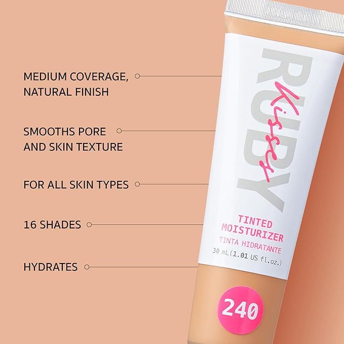 Ruby Kisses Tinted Moisturizer, Hydration, Calm & Revitalize Skin, Skin Perfecting, Blur Pores & Fine Lines, Natural Finish & All-Day Comfort Wear (Golden Beige)-BrightBean Baby