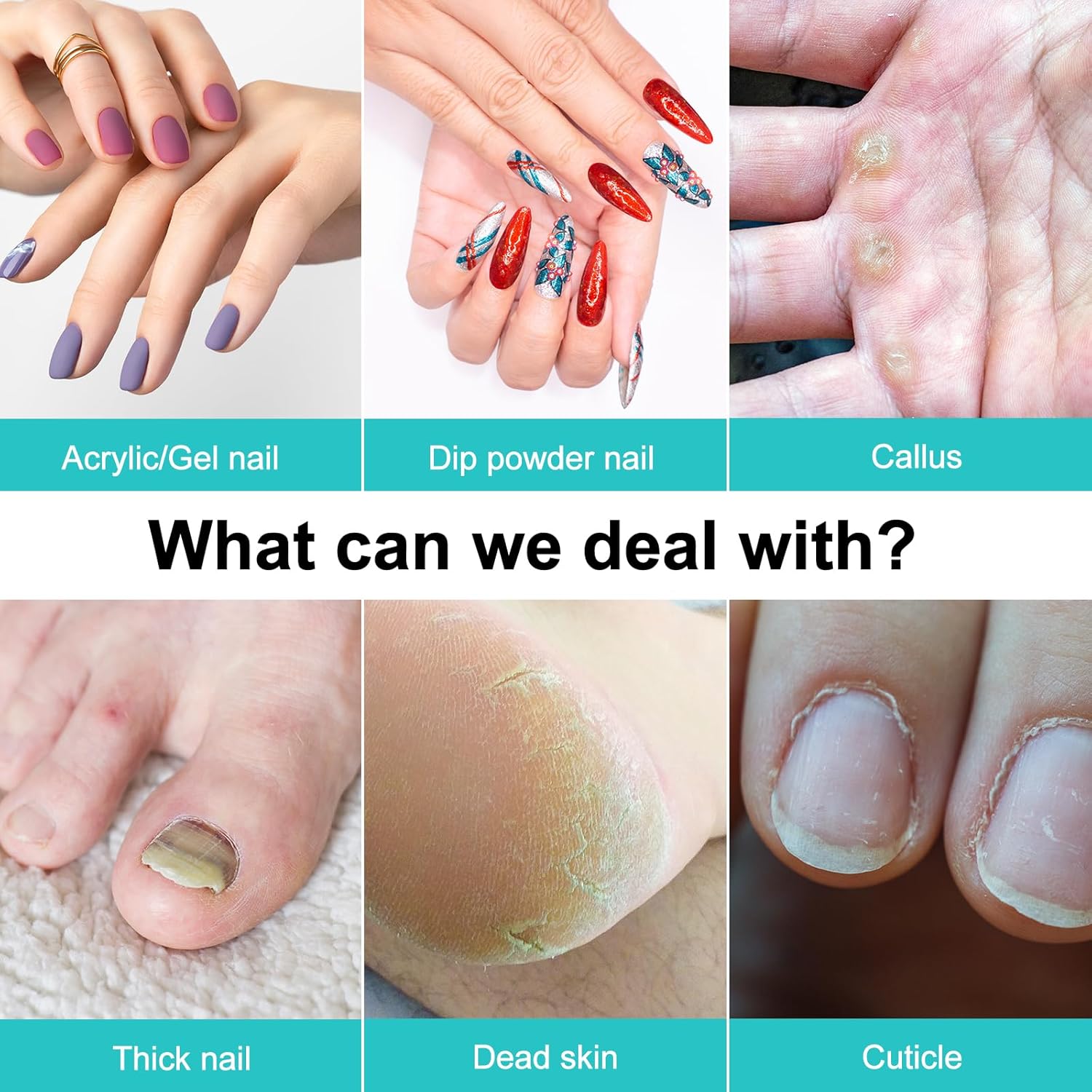 COSLUS Cordless Nail Drill Electric File: Professional for Acrylic Gel Dip Powder Nails Portable Nail Drill Machine Kit for Manicure Pedicure Nail Set with Everything Rechargeable Lightweight Blue-BrightBean Baby