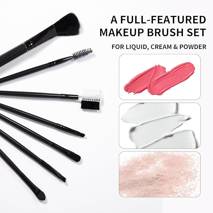 Makeup Kit For Girls Teens Women, Makeup Set, Makeup Present, Includes Eyeshadow Palette, Foundation, Eyebrow Pencil, Eyeliner, Lip Gloss, Counter Stick, Makeup Brush Set Bag & Sponge-BrightBean Baby
