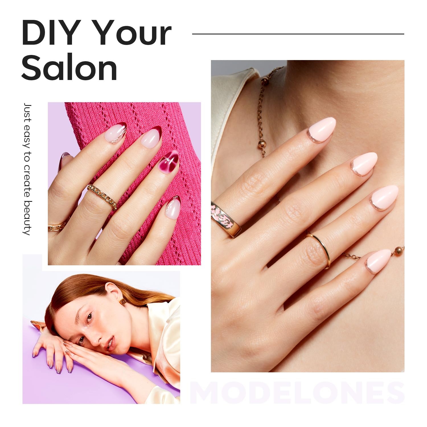 Modelones Extra Short Almond Fake Nail Tips - 510Pcs Gel Tips Pre-shaped Half Matte Full Cover Clear Acrylic Gel Kit False Press on Nails for Extension DIY Salon 15Sizes-BrightBean Baby